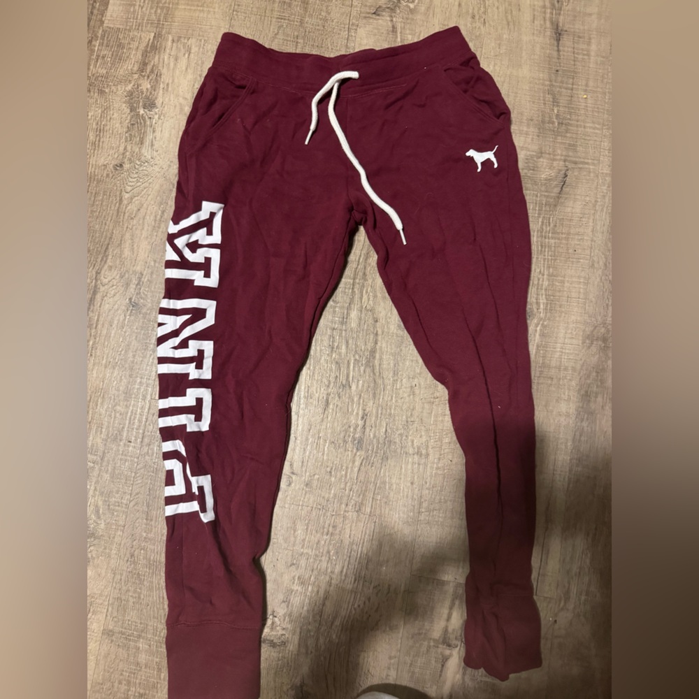 PINK Victoria's Secret Maroon Joggers